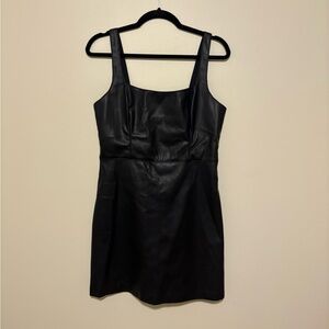 Abercrombie & Fitch Black Leather Mini Dress